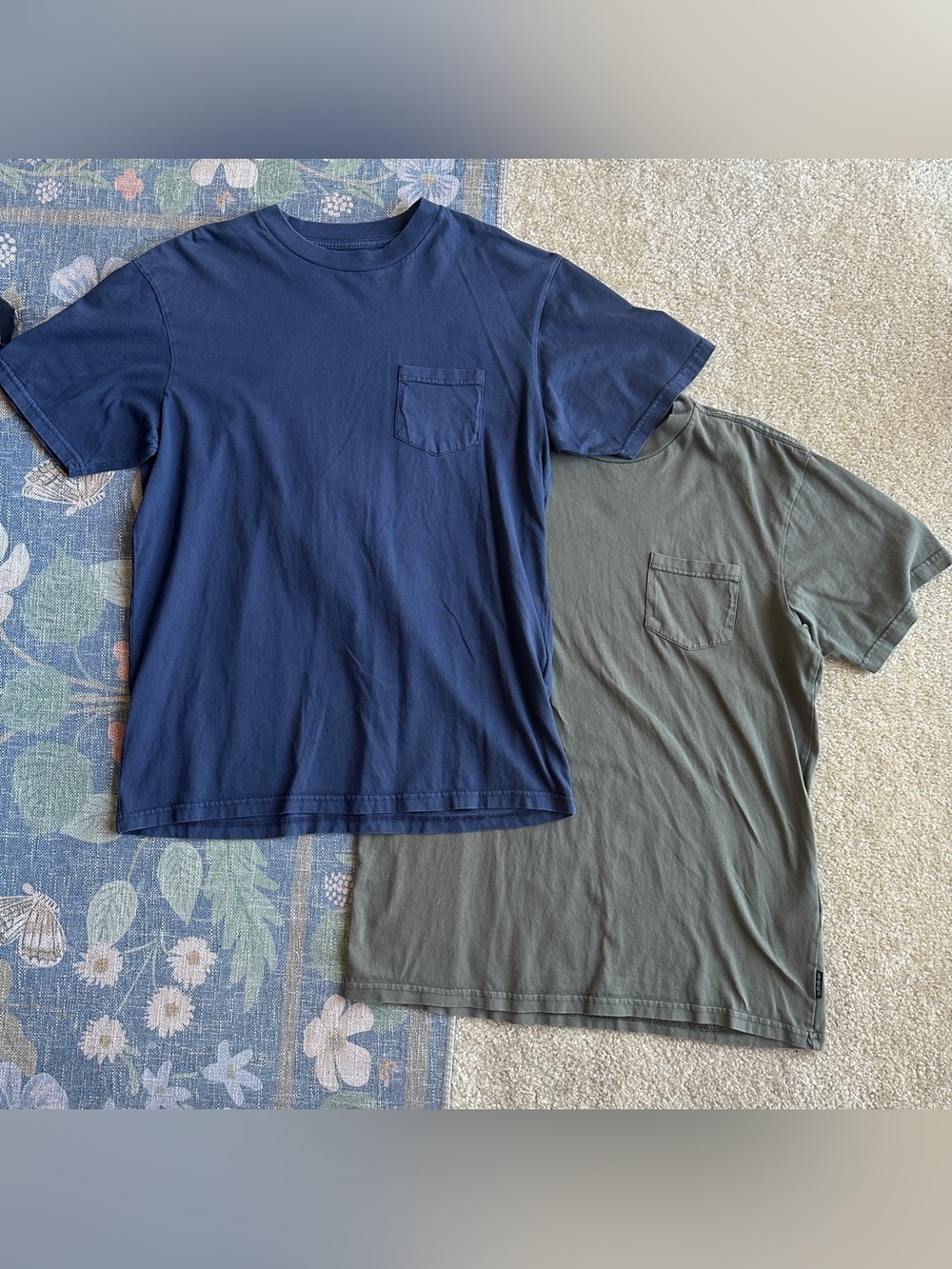 Quiksilver Short Sleeve Pocket Tee - Navy & Olive